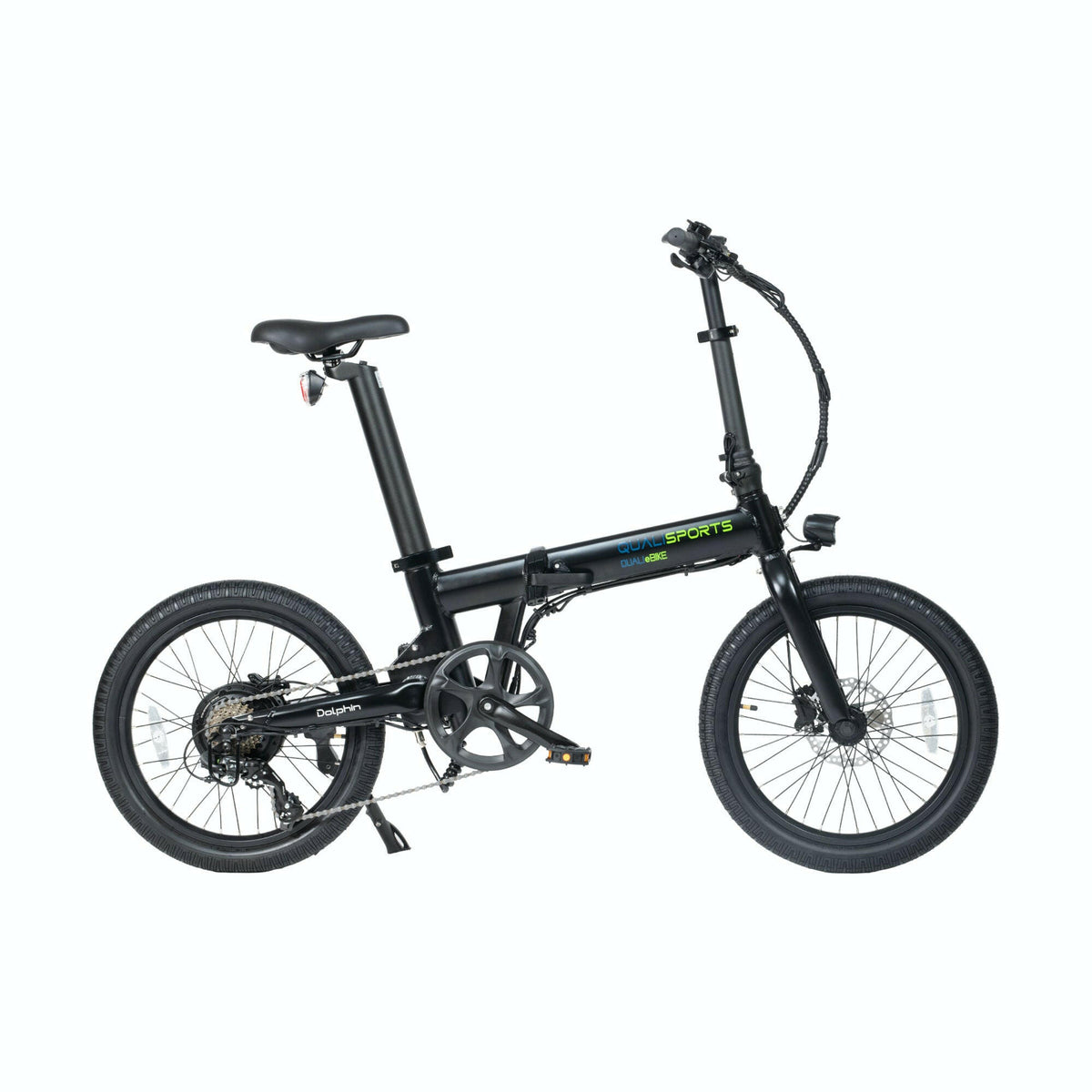 Black Qualisports Dolphin Folding Electric Bike