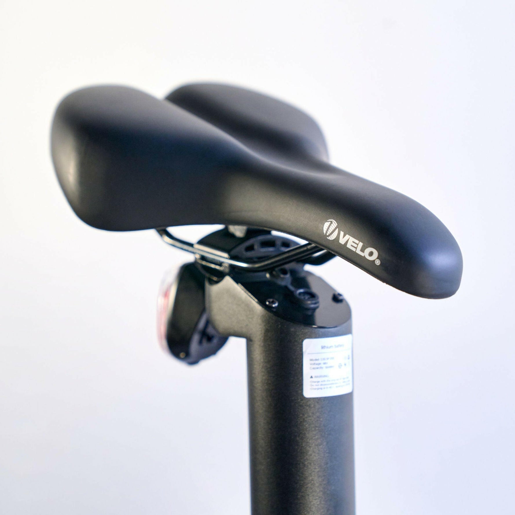 Velo saddle on the seatpost battery for folding electric bike