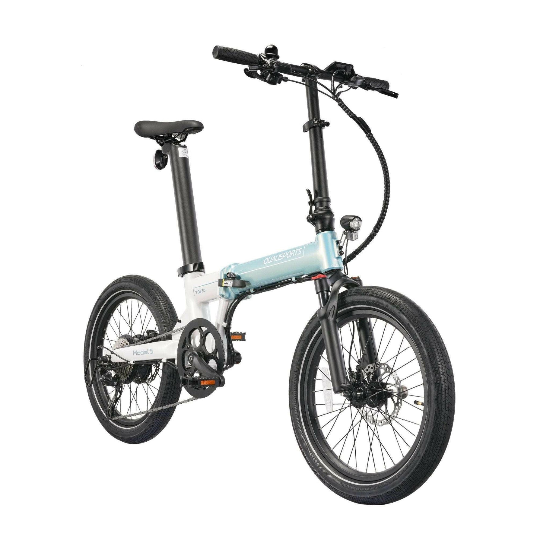 A Fizzy Ocean Qualisports Model 5 folding electric bike