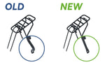 Comparison of the new Dolphin rear rack with the old one