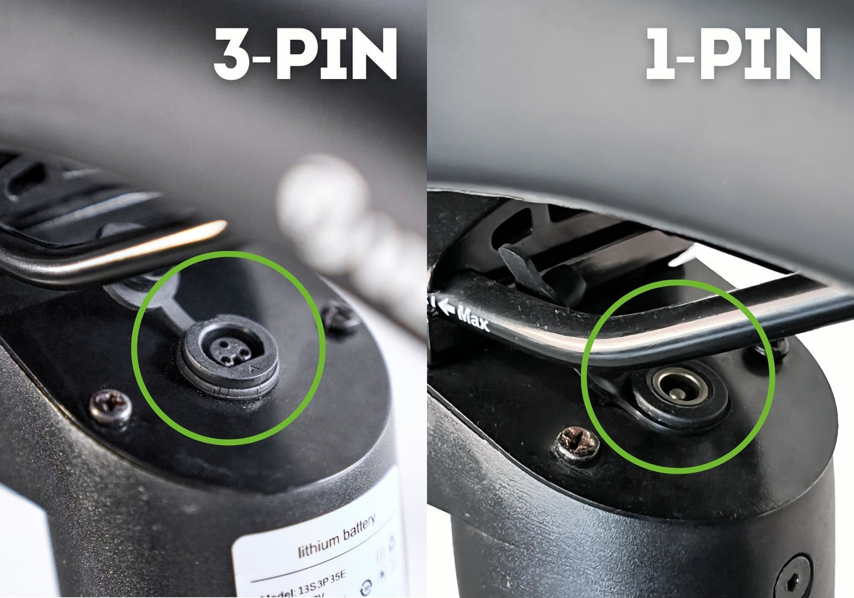 Difference between 1-pin and 3-pin battery charge ports