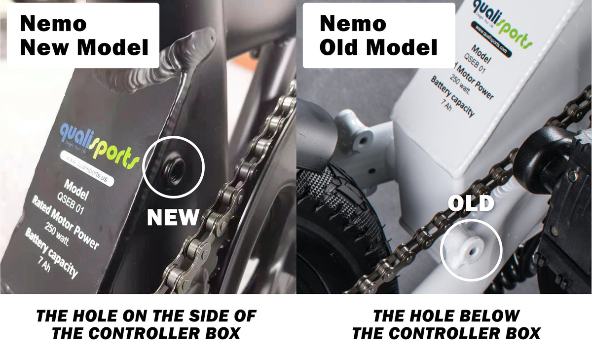 Difference between new and old Nemo rear rack hole positions