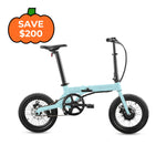 qualisports 31lbs folding electric bike - blue nemo