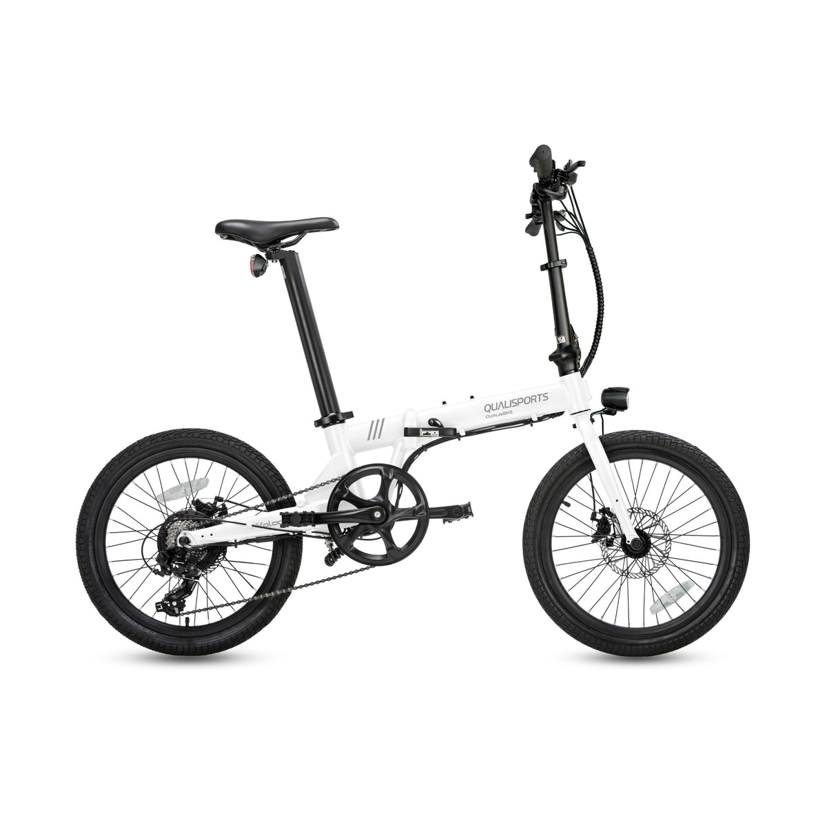 Qualisports Volador folding e-bike with white color